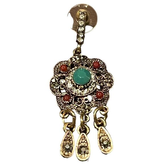 NWOT Turkish design set chain necklace and dangle earrings - Picture 8 of 9